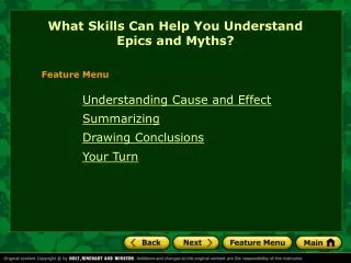 What Skills Can Help You Understand Epics and Myths?