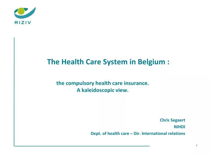 the health care system in belgium