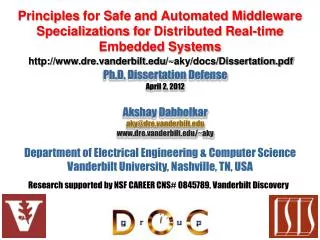 Principles for Safe and Automated Middleware Specializations for Distributed Real-time Embedded Systems