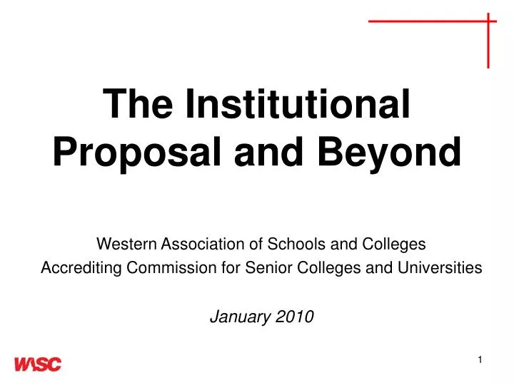 the institutional proposal and beyond