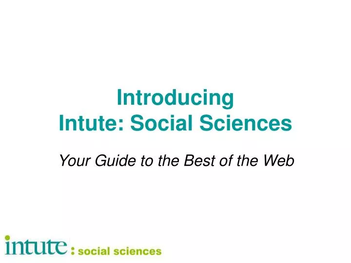introducing intute social sciences