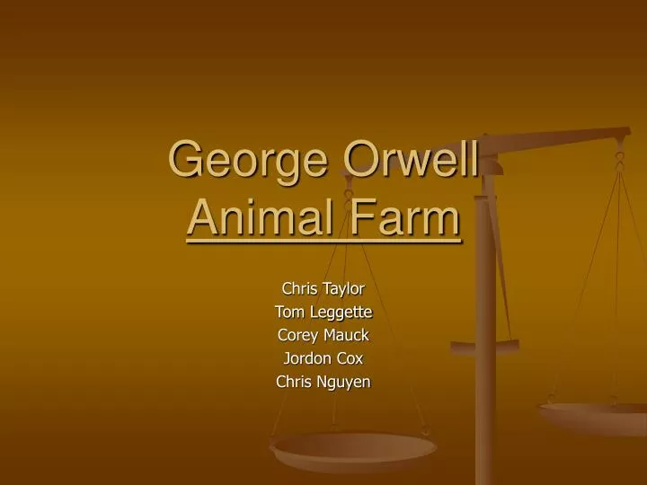 george orwell animal farm