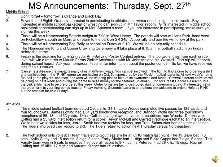 ms announcements thursday sept 27 th
