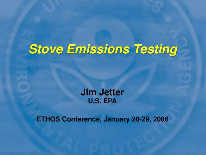 stove emissions testing