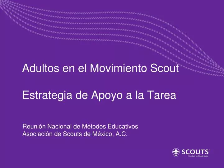 adultos en el movimiento scout estrategia de apoyo a la tarea