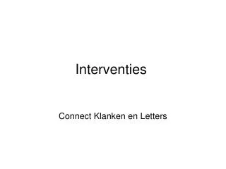 interventies