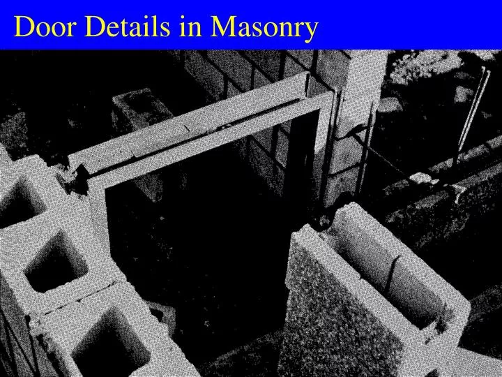 door details in masonry