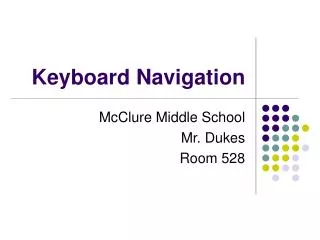 Keyboard Navigation