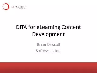 DITA for eLearning Content Development