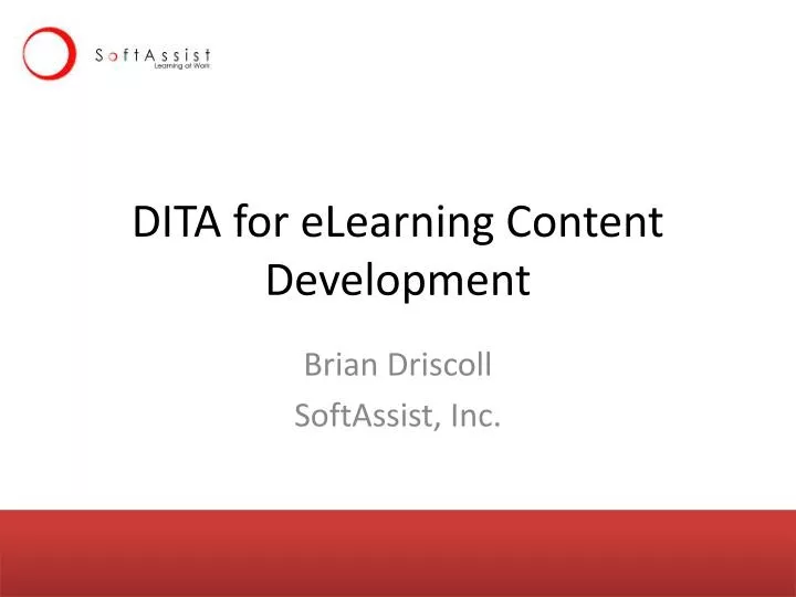 dita for elearning content development