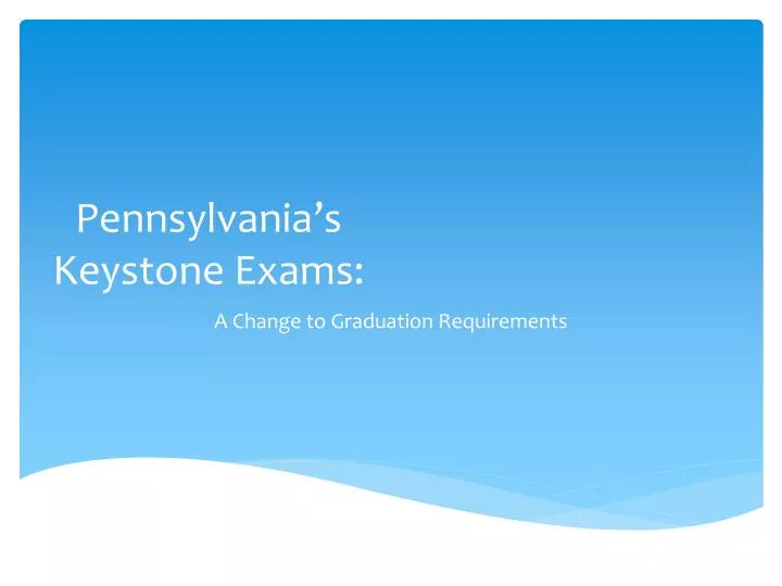 pennsylvania s keystone exams