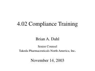 4.02 Compliance Training