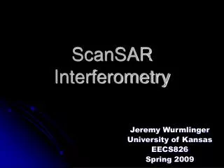 ScanSAR Interferometry