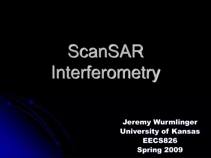 scansar interferometry