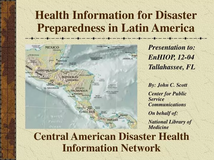health information for disaster preparedness in latin america