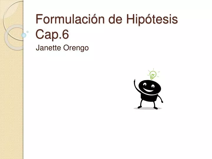 formulaci n de hip tesis cap 6