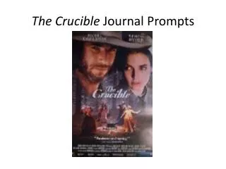 The Crucible Journal Prompts