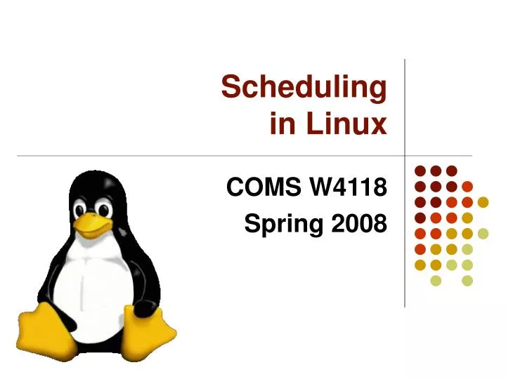 scheduling in linux