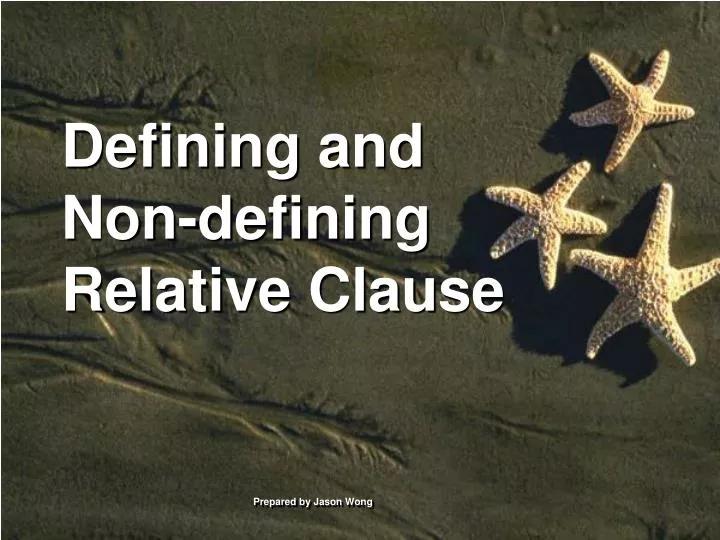 defining and non defining relative clause