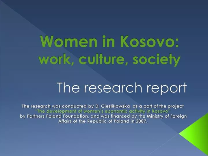 women in kosovo work culture society