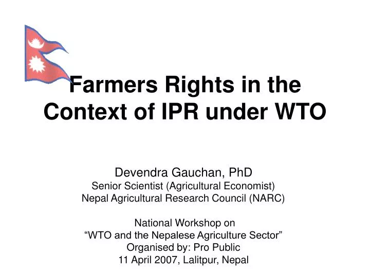 farmers rights in the context of ipr under wto