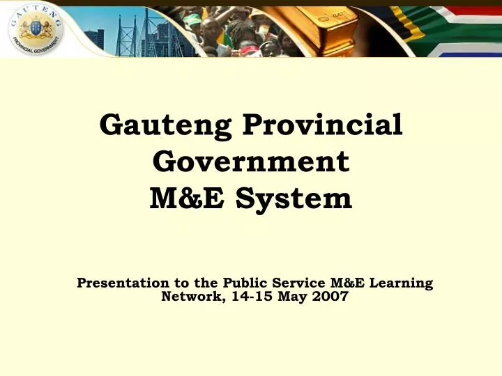 gauteng provincial government m e system