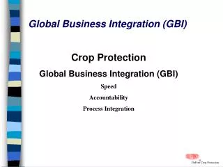 Global Business Integration (GBI)