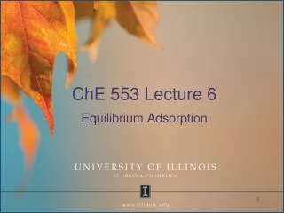 ChE 553 Lecture 6