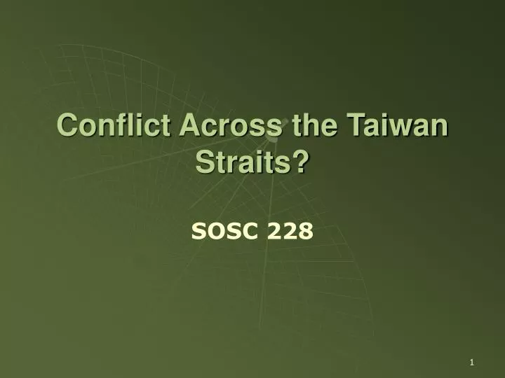 conflict across the taiwan straits