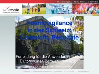 haemovigilance in der schweiz bersicht resultate