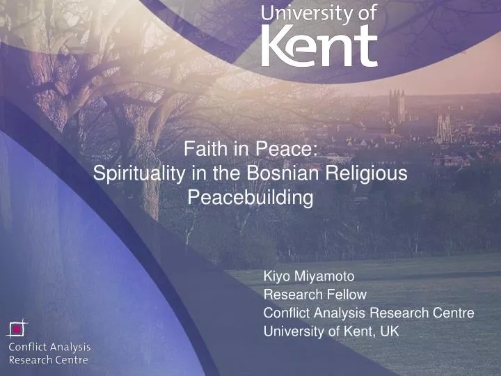 faith in peace spirituality in the bosnian religious peacebuilding