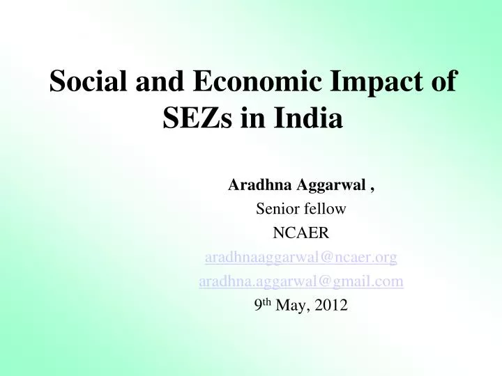 social and economic impact of sezs in india