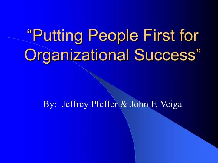putting people first for organizational success