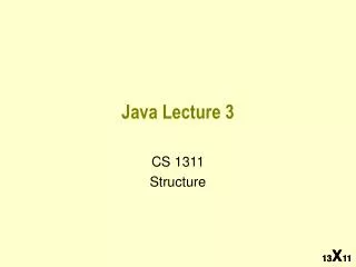 Java Lecture 3