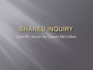 Shared Inquiry