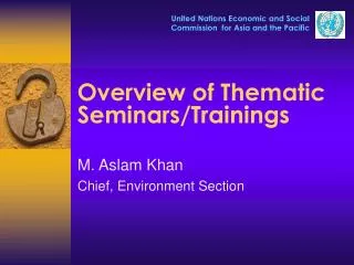 Overview of Thematic Seminars/Trainings