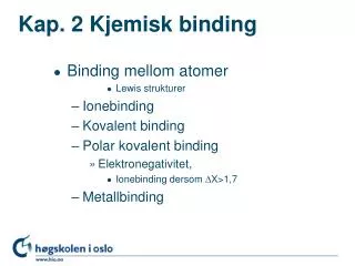 kap 2 kjemisk binding