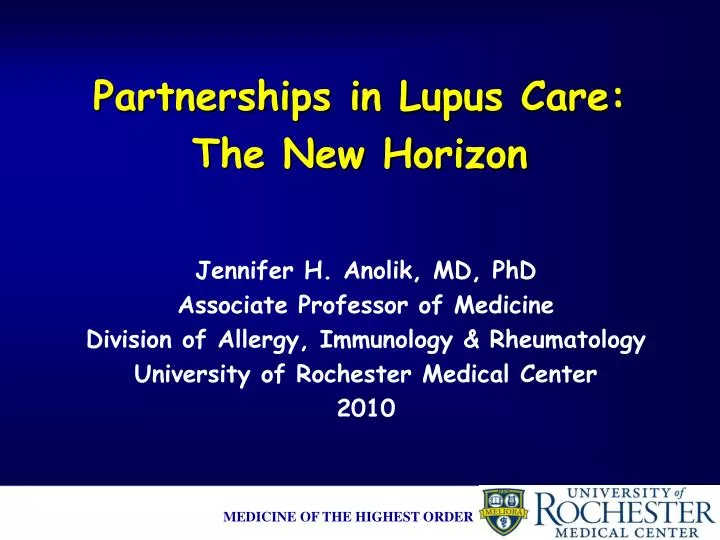 partnerships in lupus care the new horizon