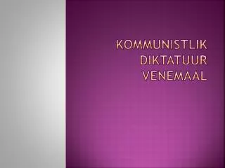 Kommunistlik diktatuur Venemaal