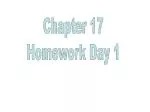 Chapter 17 Homework Day 1 - slide 1
