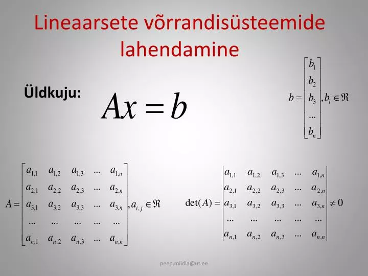 lineaarsete v rrandis steemide lahendamine