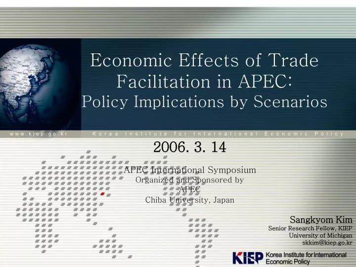 economic effects of trade facilitation in apec policy implications by scenarios