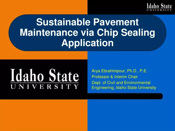sustainable pavement maintenance via chip sealing application