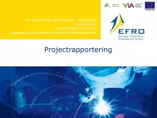 Europees Fonds voor Regionale Ontwikkeling Doelstelling 2 VLAANDEREN 2007-2013 Regionaal Concurrentievermogen en Werkgel