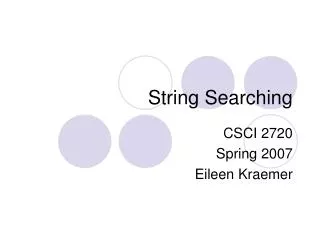 String Searching