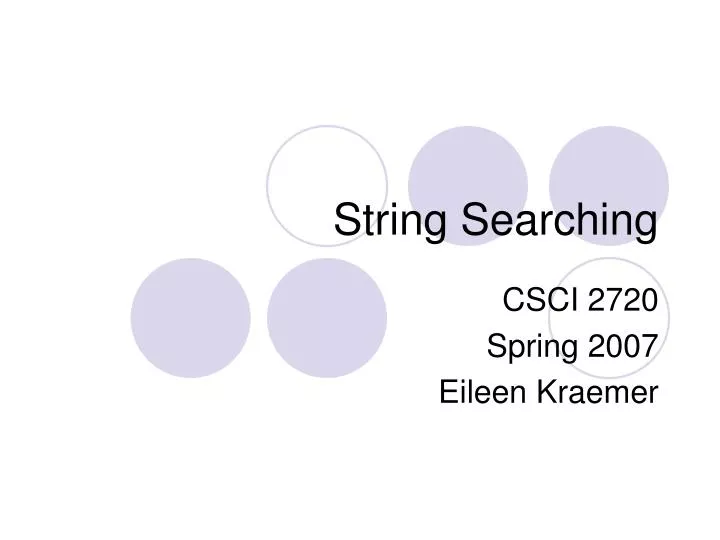 string searching