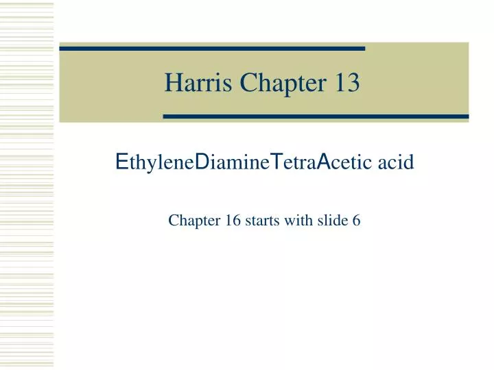 harris chapter 13