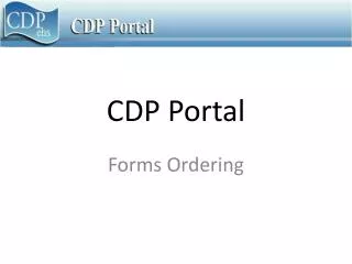CDP Portal