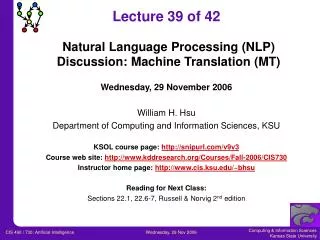 Lecture 39 of 42