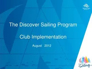 The Discover Sailing Program Club Implementation